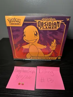 1 New Sealed Pokemon TCG Obsidian Flames Elite Trainer Box Charmander ETB - Image 3