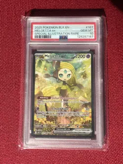 2025 Pokemon Black Bolt Meloetta Ex 167 Special Illustration Rare PSA 10 - Image 1