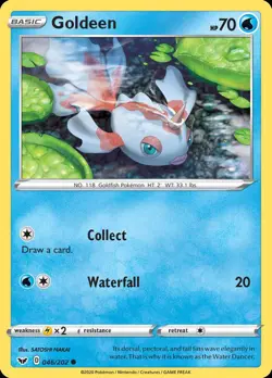 Pokemon Goldeen (46/267) Sword & Shield LP REVERSE HOLO - Image 1