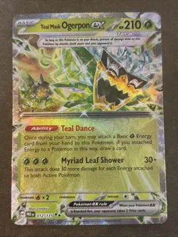 Teal Mask Ogerpon ex 012/131 SV: Prismatic Evolutions Holo Pokemon TCG NM - Image 1