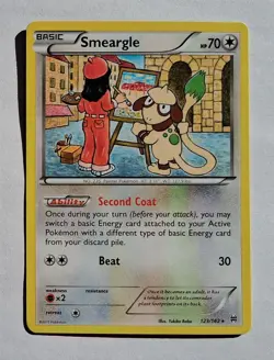 Pokemon - Smeargle - Breakthrough 123/162 - Rare - LP - Image 1