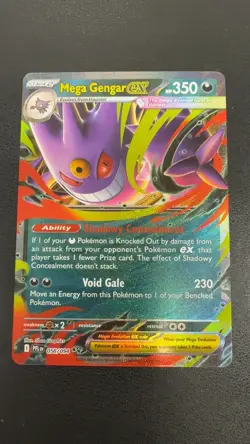 Mega Gengar ex 056/094 Double Rare Phantasmal Flames Pokemon Near Mint - Image 1