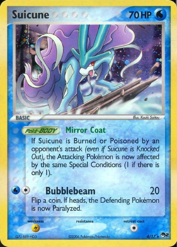 Damaged Suicune - 4/17 - Holo Rare Pokemon POP Series 2 - Image 1
