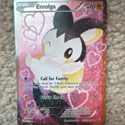 Pokemon Emolga Full Art Holo Legendary Treasures RC23/RC25 70 HP - Image 3