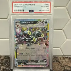 2025 POKEMON PRE EN-PRISMATIC EVOLUTIONS 060 UMBREON EX - PSA 10 - Image 1