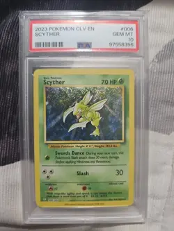 2023 PSA 10 Pokemon Classic Collection Holo Scyther Card #006 - Image 1