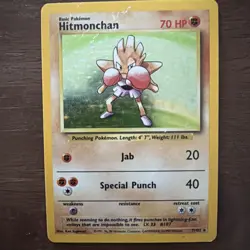 Hitmonchan Holo 7/102 1999 Pokemon Base Set Vintage - Image 1