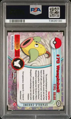 2000 TOPPS CHROME POKEMON T.V. SPARKLE #70 WEEPINBELL PSA 9 - Image 2