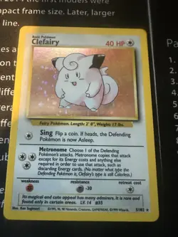 Pokemon Clefairy Holo Rare Shadowless Base Set Vintage Near Mint Condition - Image 1