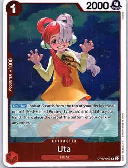 Uta OP09-002 Emperors in the New World - One Piece Card Game - NM - Image 1