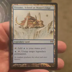 Minamo School at Water's Edge Kamigawa Regular Blue Legendary Land Wizards 279 … - Image 1
