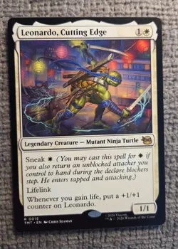 LEONARDO, CUTTING EDGE ~ NM ~ MTG Magic- 0015 TMT Ninja Turtles TMNT - Image 1