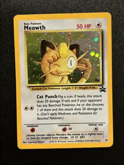 Pokemon Card - Meowth #10 Black Star Promo Holo - Image 1