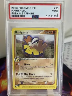 Pokemon TCG Hariyama EX Ruby & Sapphire 33/109 Regular Uncommon PSA MINT 9 🔥 - Image 1