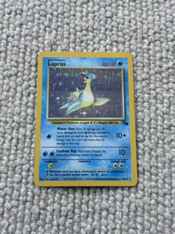 1999 Vintage Pokemon Lapras 10/62 Fossil Set Holo NM Condition - Image 1