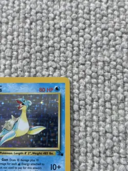 1999 Vintage Pokemon Lapras 10/62 Fossil Set Holo NM Condition - Image 5