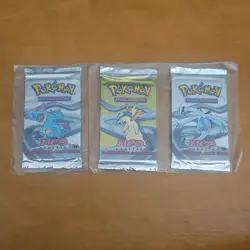 Pokemon TCG Neo Genesis 1st Edition Sealed Booster Packs Set of 3 - Image 1