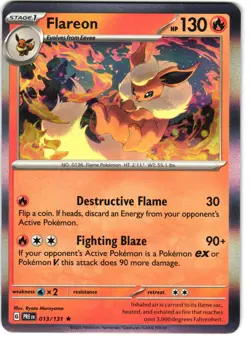 Flareon Holo 136/165 Pokemon SV: Scarlet & Violet 151 - Image 1