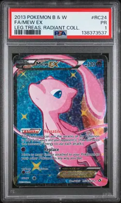 2013 POKEMON B&W LEGEND TREASURES RADIANT COLL #RC24 FULL ART/MEW EX PSA 1 - Image 1