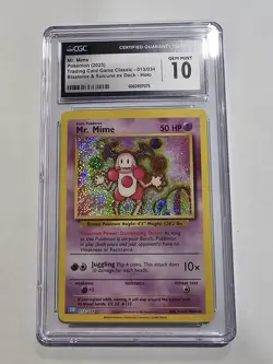 2023 Pokemon Classic Game Mr Mime 013/034 Blastoise Suicune ex Deck Holo CGC 10 - Image 1