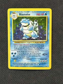 Blastoise 2/102 Base Set Holo Rare Pokemon Card - Image 1