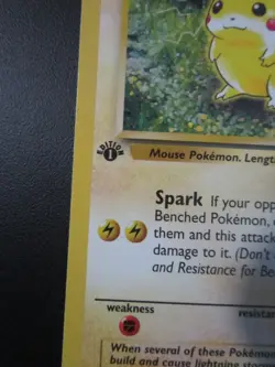 PIKACHU POKEMON CARD 1ST EDITION 60/64 JUNGLE NON HOLO NEVER PLAYED EX+ NM- - Image 2