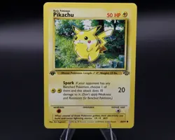 Pikachu 60/64 1st Edition Jungle Pokemon Card WOTC Vintage LP - Image 2