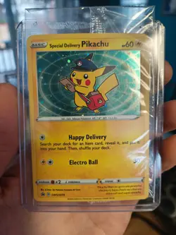 Special Delivery Pikachu SWSH074 Holo Promo Card SEALED - Image 1