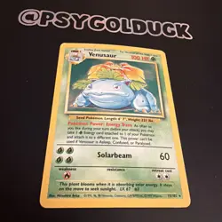 Venusaur 15/102 Holo Base Set 1999 WOTC Vintage Pokemon Card A35 - Image 2