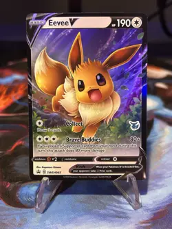 Eevee V SWSH065 SWSH: Sword & Shield Promo Cards Holo Full Art NM - Image 1
