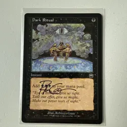 1x signed Dark Ritual Mercadian Masques MTG Rebecca Guys - FREE SHIPPING - Image 1