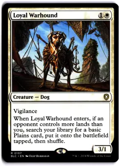 Loyal Warhound NM BLC Commander: Bloomburrow MTG - Image 1