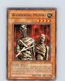 Yu-Gi-Oh TCG Wandering Mummy PGD-019 Unlimited Regular Rare Card Played LP - Image 1