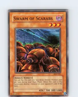 Yu-Gi-Oh TCG Swarm Of Scarabs PGD-021 Unlimited Regular Common Card Played LP - Image 1
