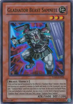 Yugioh! MP Gladiator Beast Samnite - TU01-EN004 - Super Rare - Unlimited Edition - Image 1