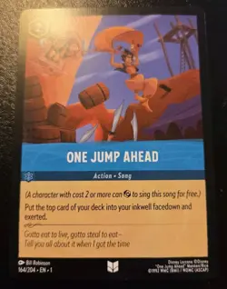 One Jump Ahead 164/204 Uncommon The First Chapter Disney Lorcana TCG - Image 1