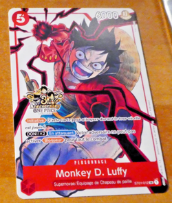 One Piece Card Game Promo Carte Monkey D. Luffy ST01-012 Alt FR Nm - Image 1