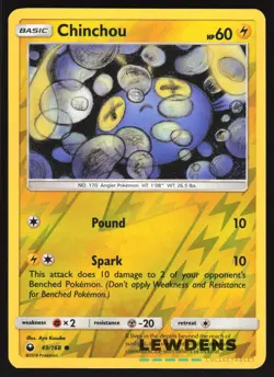 Chinchou - 49/168 - Common Reverse Holo - Celestial Storm - Pokemon Card - Image 1