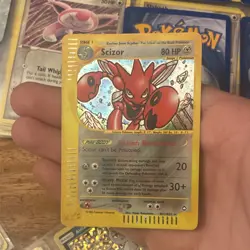 Pokemon Scizor H21/H32 Aquapolis Holo Rare 80 HP Card 2002 English - Image 1