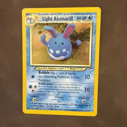 Light Azumarill Pokemon Card Holo WOTC 13/105 Neo Destiny Rare Vintage 2002 LP - Image 1
