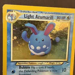 Light Azumarill Pokemon Card Holo WOTC 13/105 Neo Destiny Rare Vintage 2002 LP - Image 2