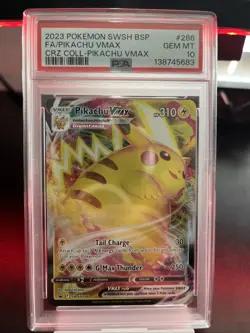 Pikachu VMAX SWSH286 SWSH: Sword & Shield Promo Cards Holo PSA 10 - Image 1