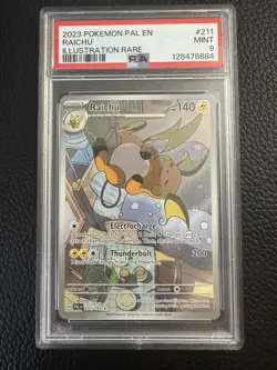 2023 Pokemon Raichu Illustration Rare Card PSA 9 Mint - Image 3