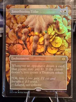 MTG Smothering Tithe Borderless Foil Double Masters 2022 Beautiful Card - Image 1