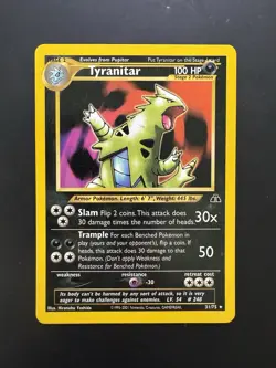 Pokemon Card Tyranitar 31/75 Neo Discovery Non Holo Rare WotC 349💎NM +💎 [C] - Image 1