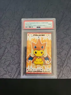 Pokemon: Pikachu Business Card-Charizard Y 2015 Pokemon Mega Campaign - PSA 9 - Image 1