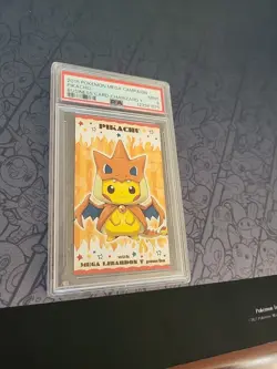 Pokemon: Pikachu Business Card-Charizard Y 2015 Pokemon Mega Campaign - PSA 9 - Image 5