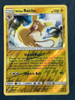 Alolan Raichu 57/236 Sm-Unified Minds Reverse Holo Rare Pokemon Card NM - Image 2