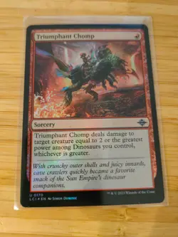 MTG Triumphant Chomp (FOIL) 0170 Lost Caverns of Ixalan M/NM Free UK P&P - Image 1