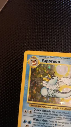 Near Mint Great Holo Vaporeon 12/64 Jungle Series Pokemon Card - Image 4